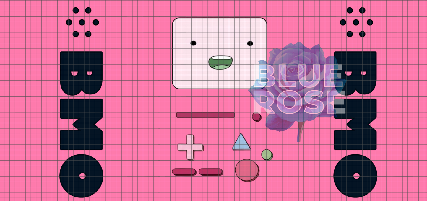 BMO Game Console 16oz Libbey Cup Wrap Bundle | Classic Teal & Pastel Pink PNG | Adventure Time Glass Can Designs