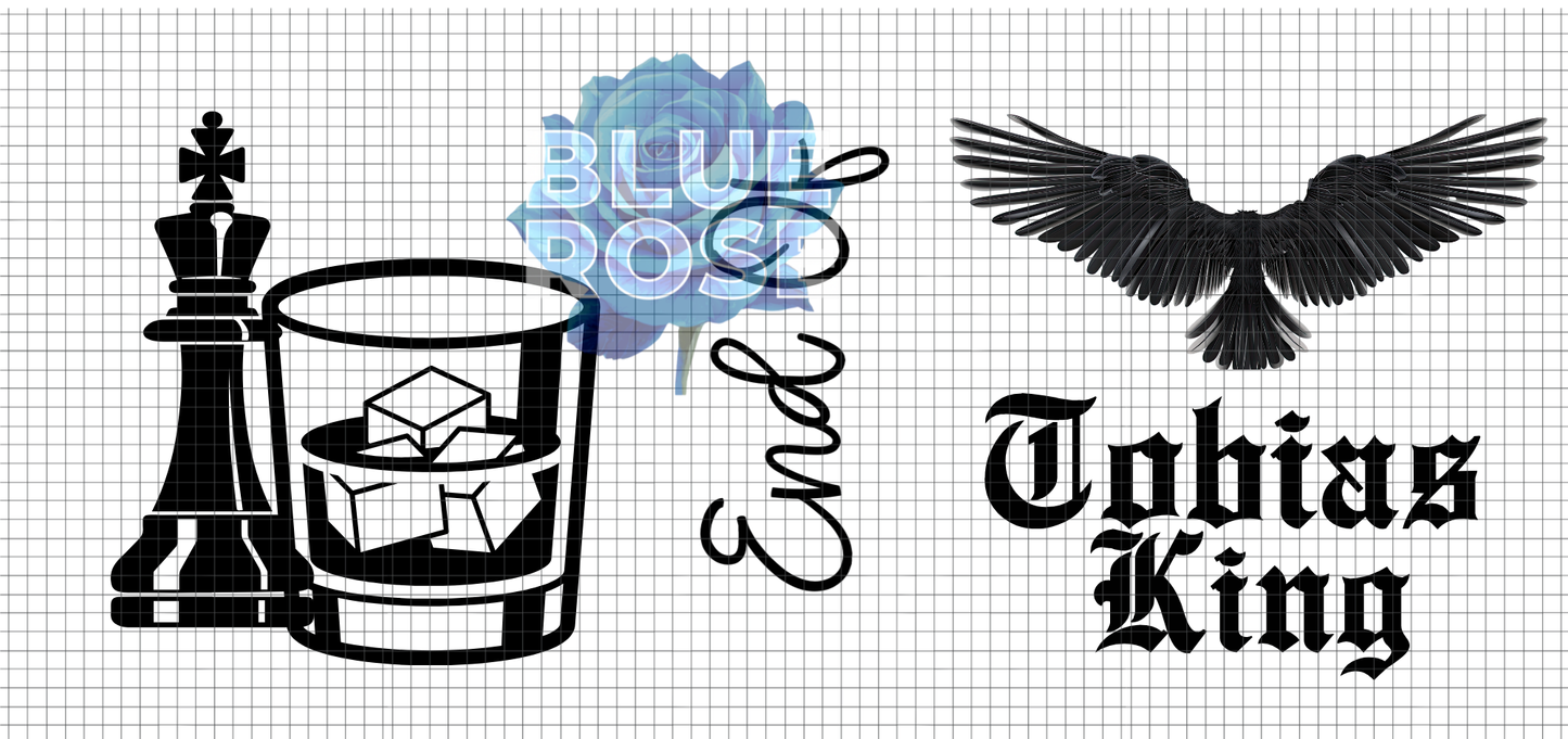 Ravenhood Series 16oz Libbey Cup Wrap Bundle | Triple Falls PNG Designs | Bookish Raven & King Glass Can Wraps