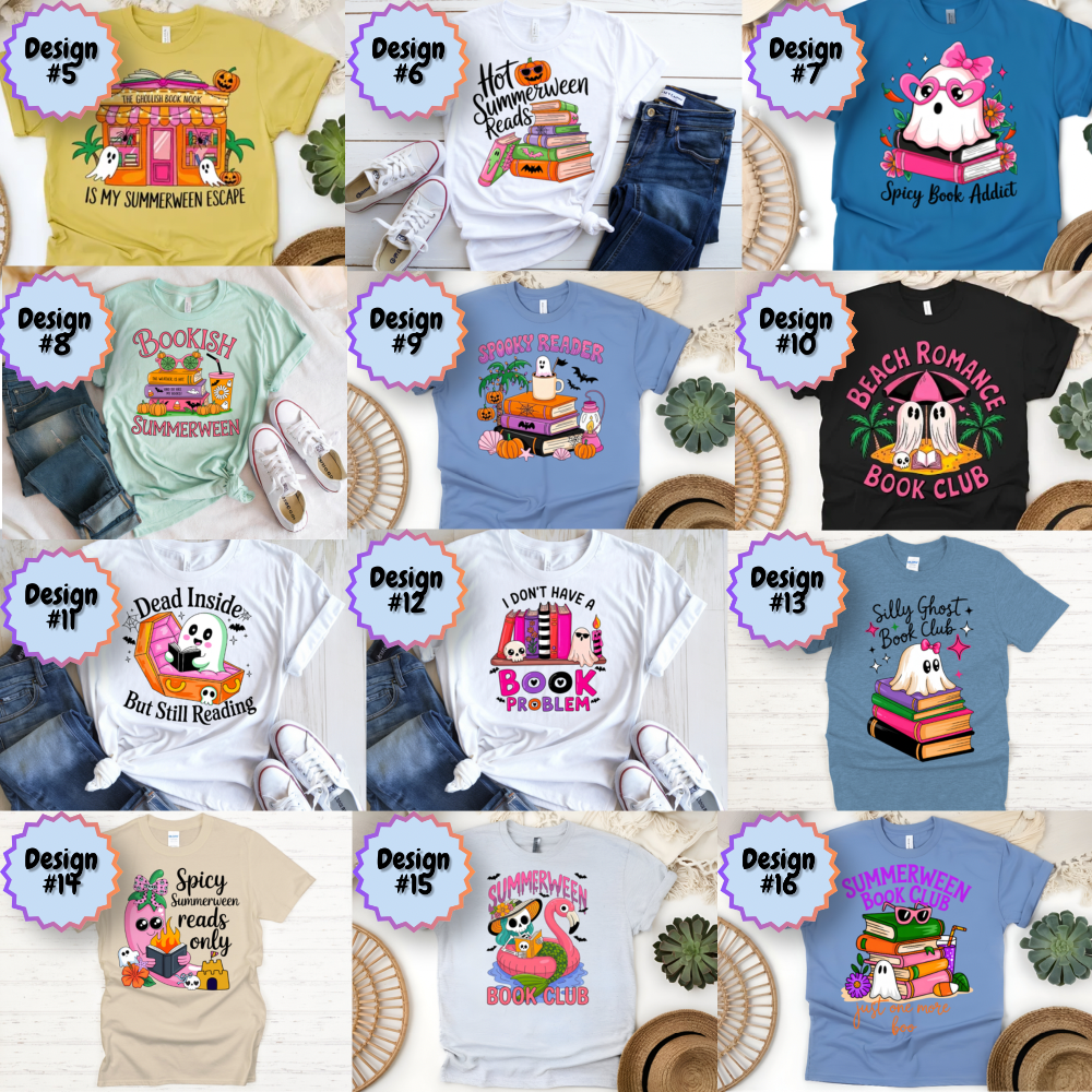 Summerween Bookish Shirt Collection