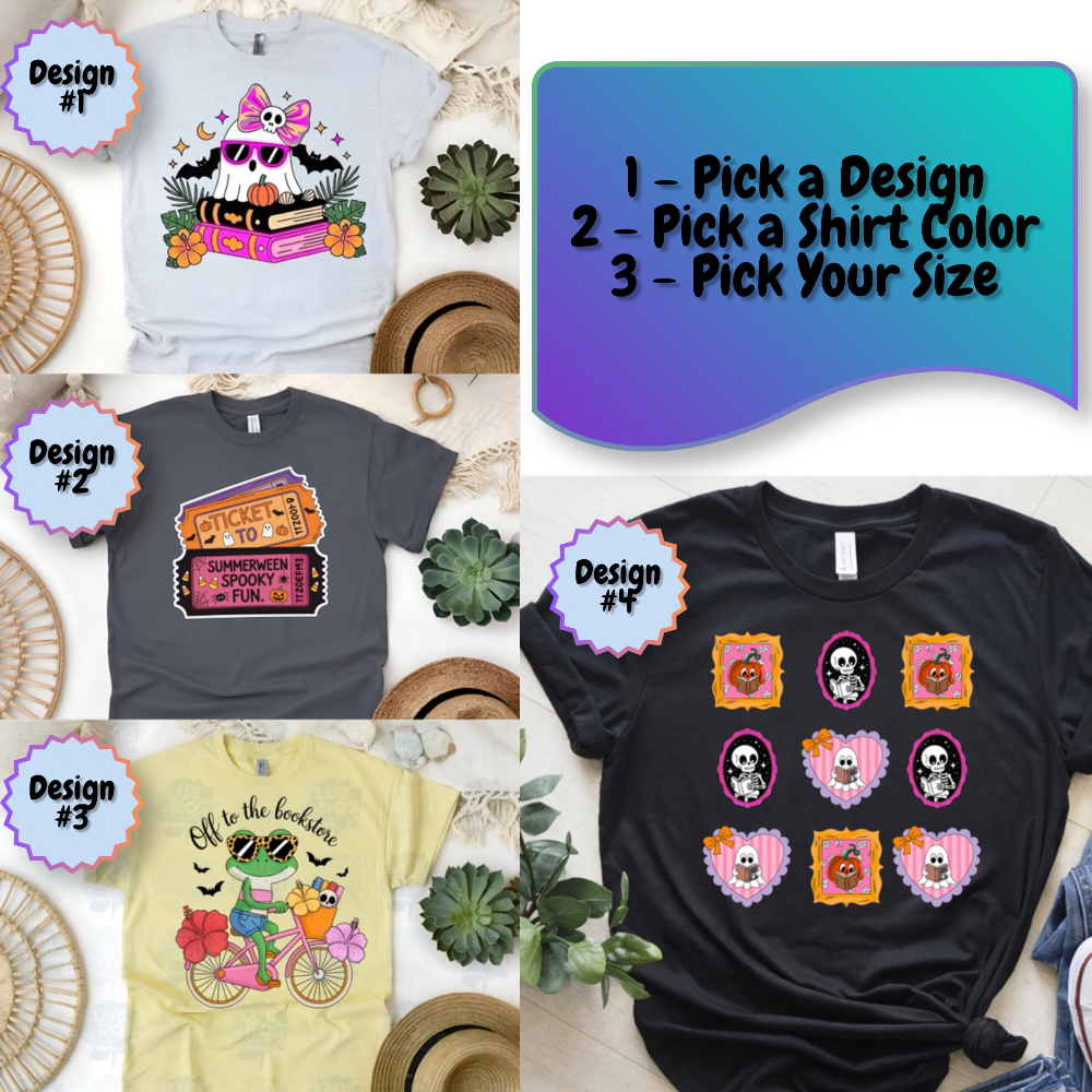 Summerween Bookish Shirt Collection