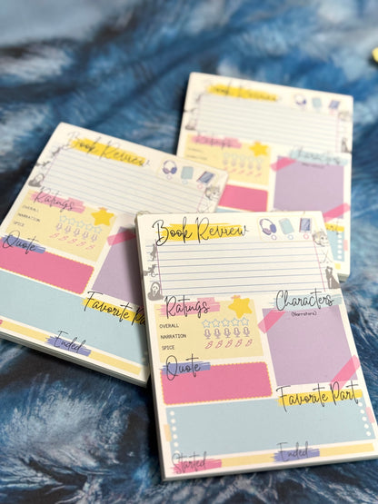 Book Review Notepad | Bookish Reading Journal Pad