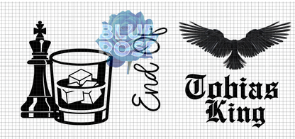 Ravenhood Series 16oz Libbey Cup Wrap Bundle | Triple Falls PNG Designs | Bookish Raven & King Glass Can Wraps
