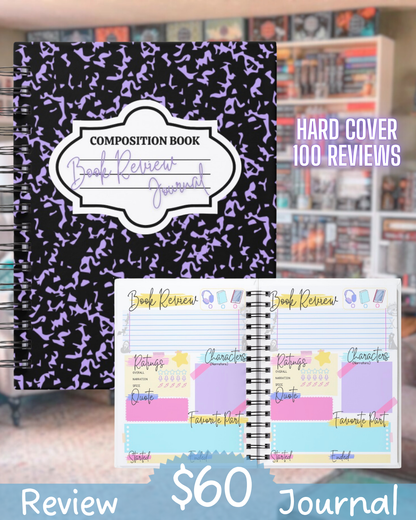 Hardcover Book Review Journal | Track 100 Reads