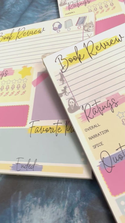 Book Review Notepad | Bookish Reading Journal Pad